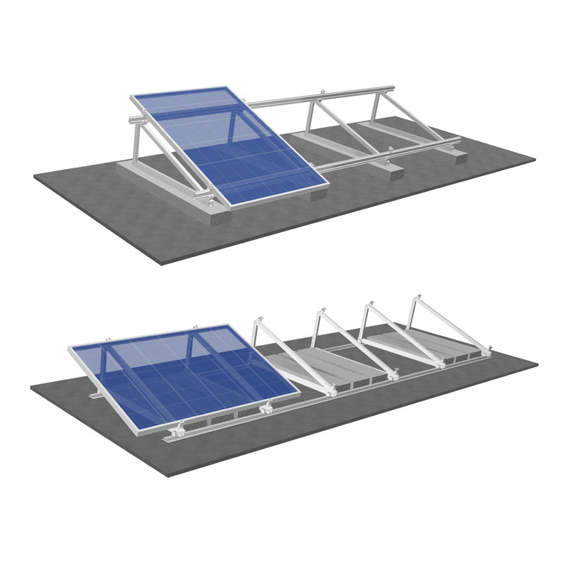 Sistema de montaje solar de techo plano para panel solar