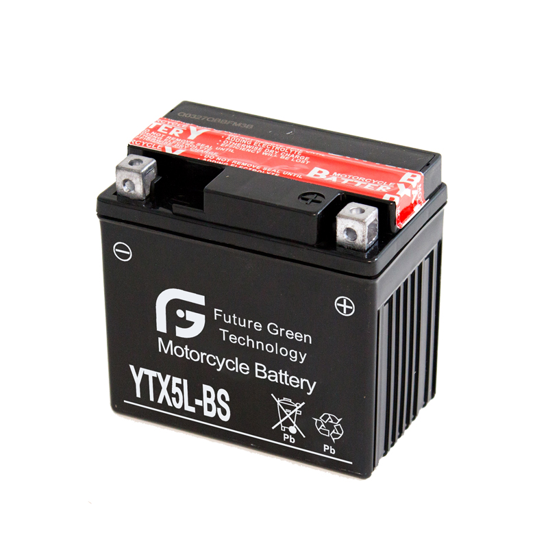 YTX5L-BS Batería de motocicleta MF con carga seca de plomo y ácido de alto CCA