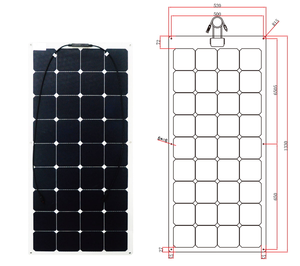 120 W Flexible Solar Panels