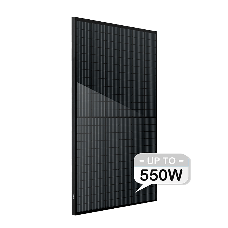 Todo el panel solar negro completo 540W 545W 550W 555W Paneles mono solares de media celda