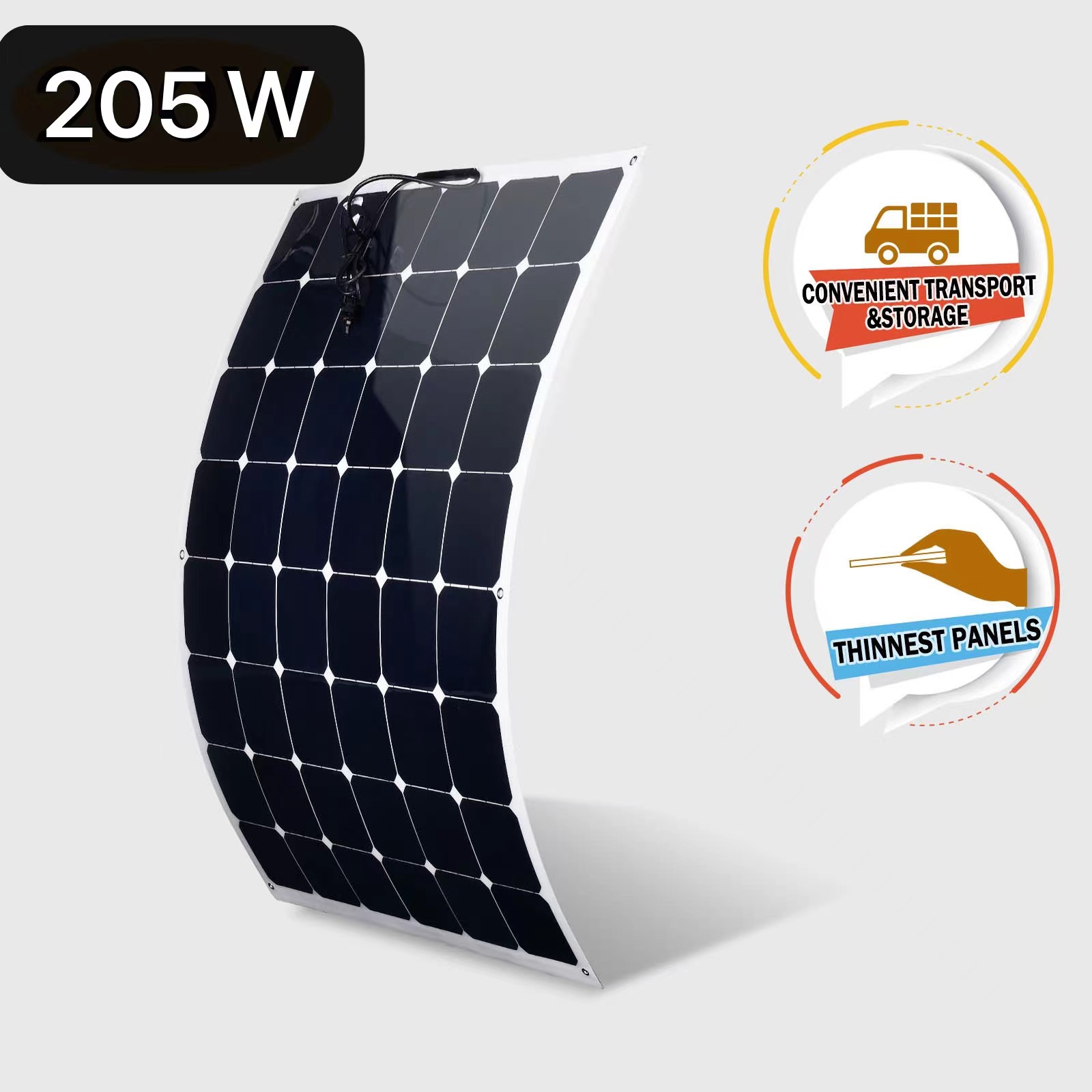 FGET 205W High efficiency High quantity Clean energy Flexible Solar Mono Photovoltaic Module