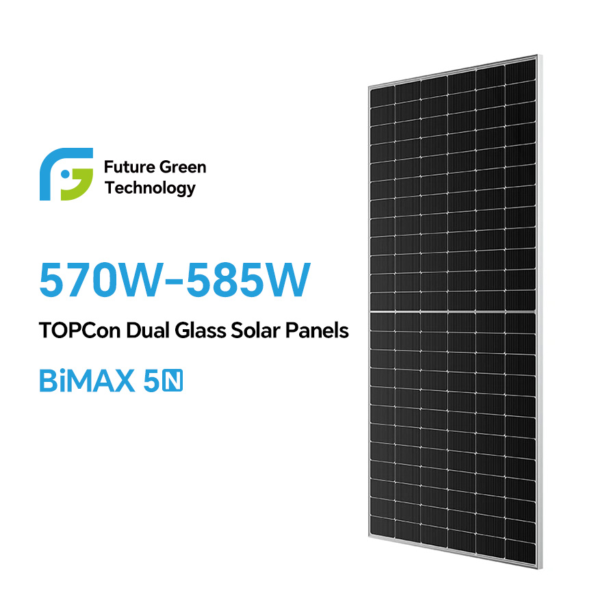 M10N 570W 575W 580W 585W 182-182mm Solar Cell Mono LECO N-Type BIFACIAL Half Cut Solar Panels