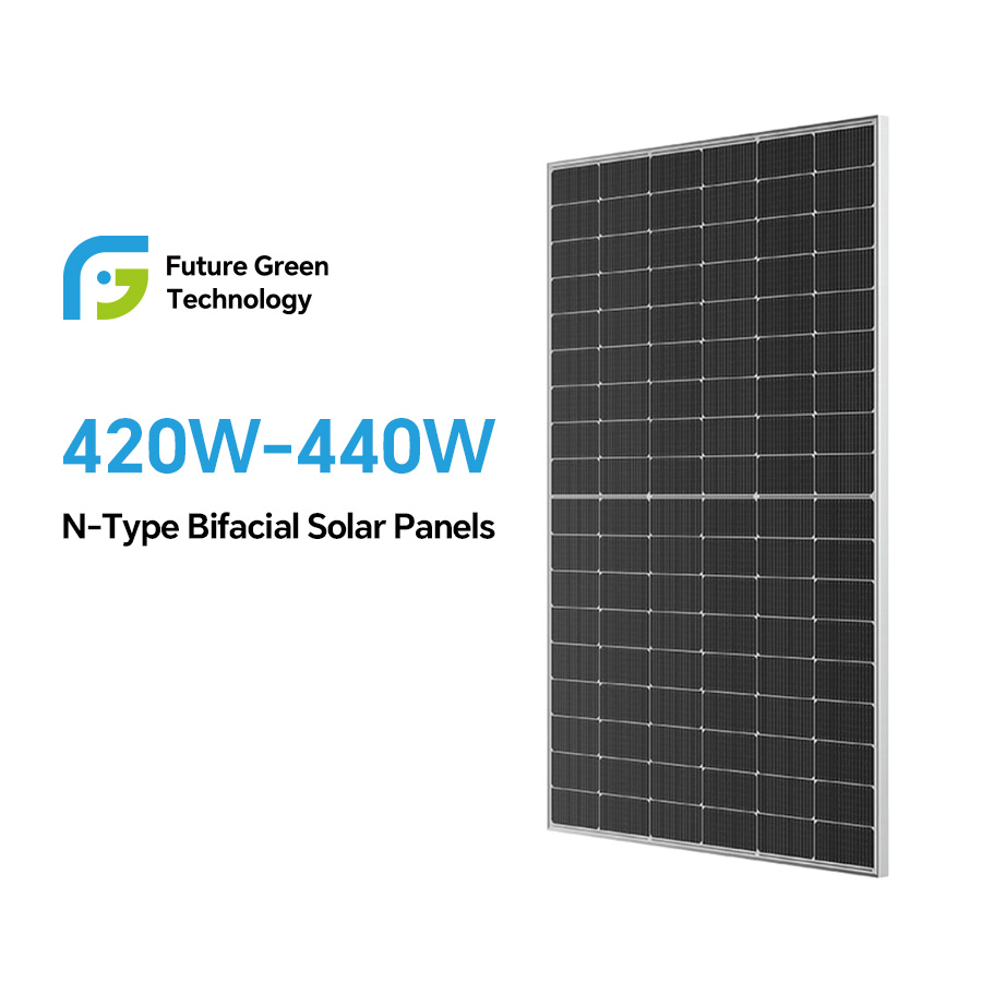Fabricante chino de paneles solares monocristalinos bifaciales de corte medio de 108 celdas, 420 W, 425 W, 430 W, 435 W y 440 W.