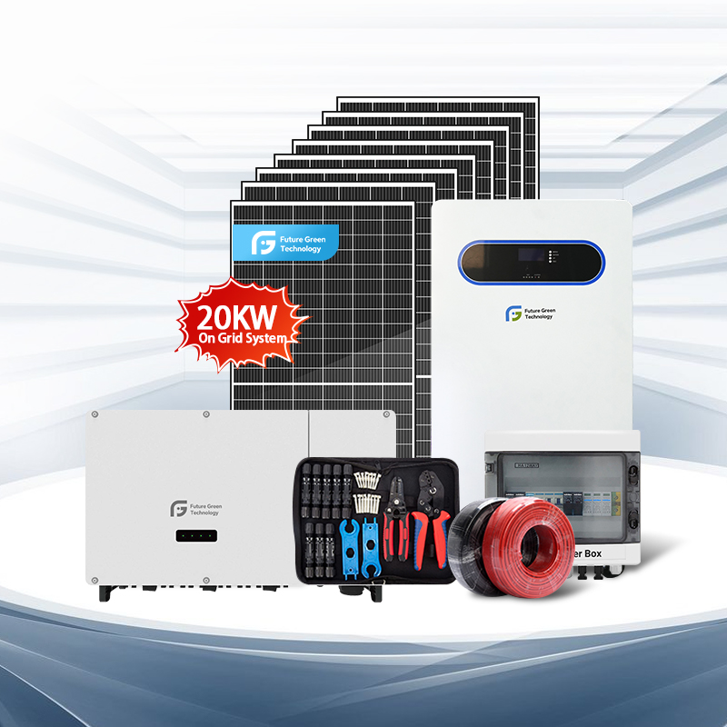 Uso doméstico 20kw en sistema de energía solar conectado a la red para el comercio