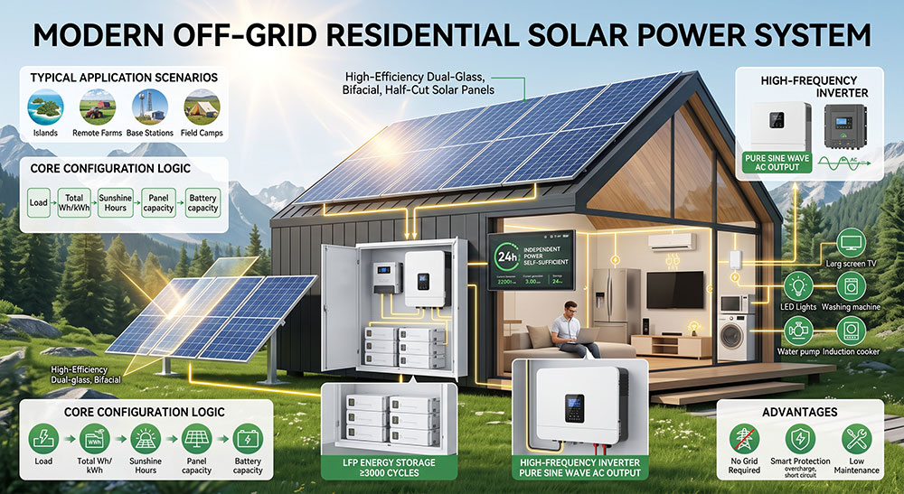 Off-Grid Solar System for Residential Installation