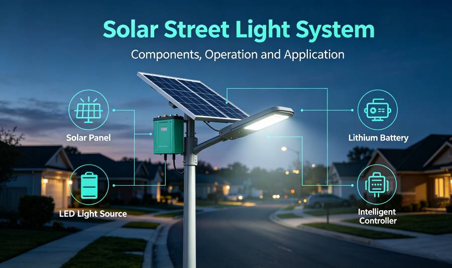 Solar Street Light System Architecture Solar Street Light System Diagram